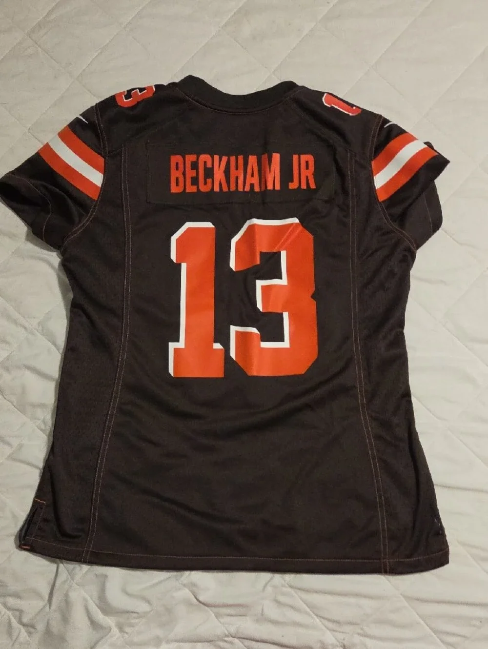 Nike Cleveland Black and Orange #13 Football Jersey- Womens L